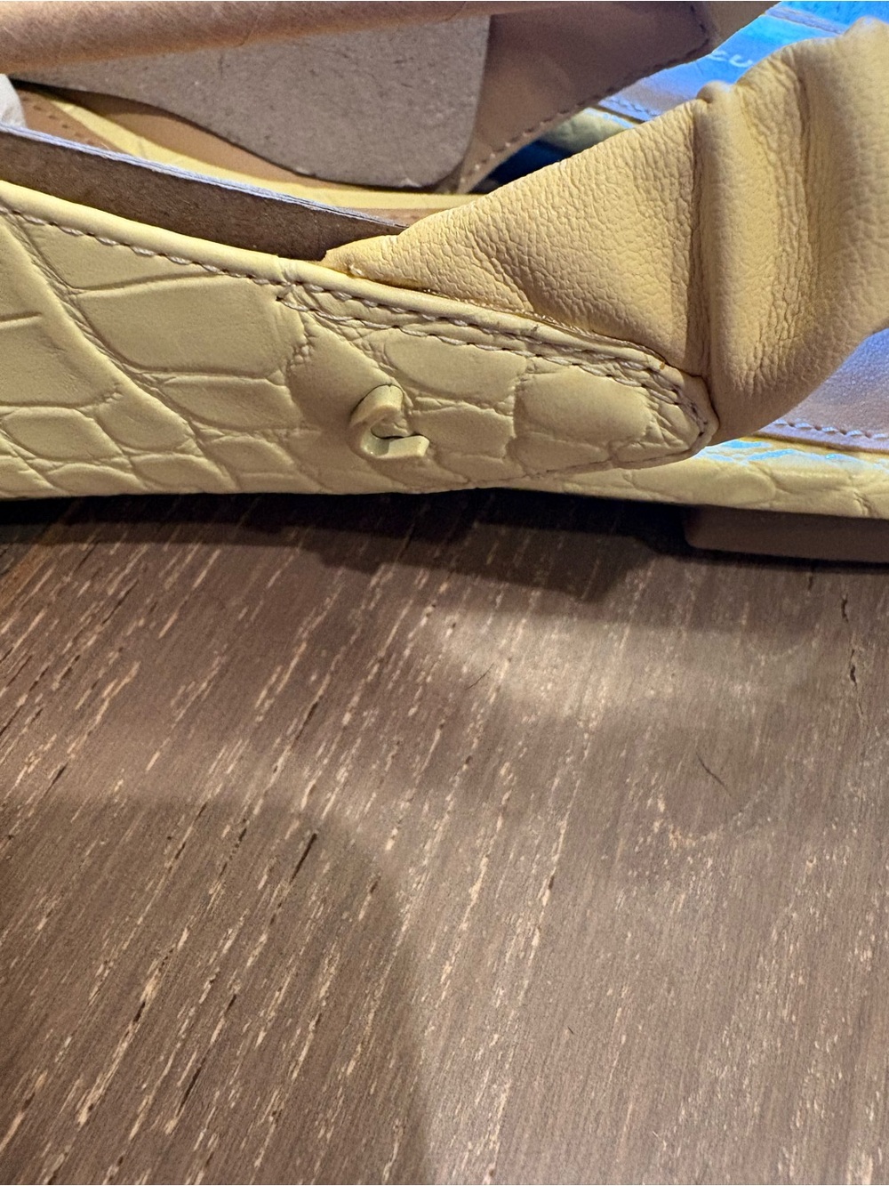 Circus by Sam Edelman $75 NIB Omina Yellow Faux Leather Croc Slingback Flats 7M - Picture 5 of 7